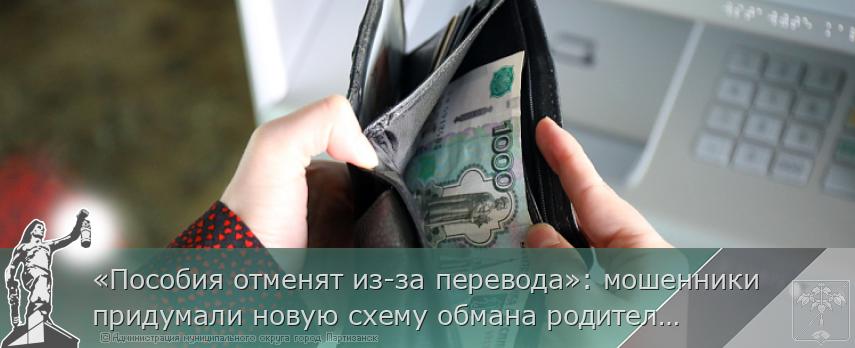 «Пособия отменят из-за перевода»: мошенники придумали новую схему обмана родителей | Администрация муниципального округа город Партизанск Приморского края Официальный сайт