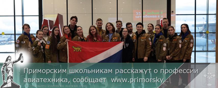 Приморским школьникам расскажут о профессии авиатехника, сообщает  www.primorsky.ru | Администрация муниципального округа город Партизанск Приморского края Официальный сайт