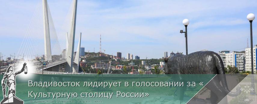 Владивосток лидирует в голосовании за «Культурную столицу России» | Администрация муниципального округа город Партизанск Приморского края Официальный сайт Владивосток лидирует в голосовании за «Культурную столицу России» | Администрация муниципального округа город Партизанск Приморского края Официальный сайт