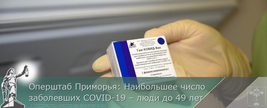 Оперштаб Приморья: Наибольшее число заболевших COVID-19 – люди до 49 лет | Администрация муниципального округа город Партизанск Приморского края Официальный сайт Оперштаб Приморья: Наибольшее число заболевших COVID-19 – люди до 49 лет | Администрация муниципального округа город Партизанск Приморского края Официальный сайт