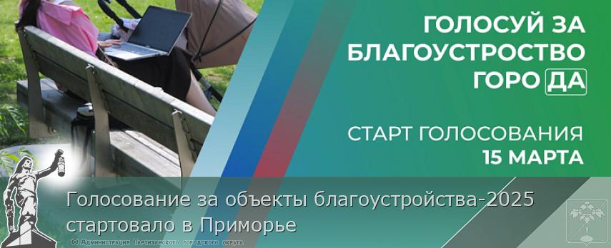 Голосование за объекты благоустройства-2025 стартовало в Приморье | Администрация муниципального округа город Партизанск Приморского края Официальный сайт Голосование за объекты благоустройства-2025 стартовало в Приморье | Администрация муниципального округа город Партизанск Приморского края Официальный сайт