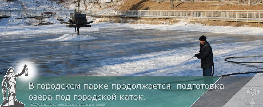 В городском парке продолжается  подготовка озера под городской каток.  | Администрация муниципального округа город Партизанск Приморского края Официальный сайт